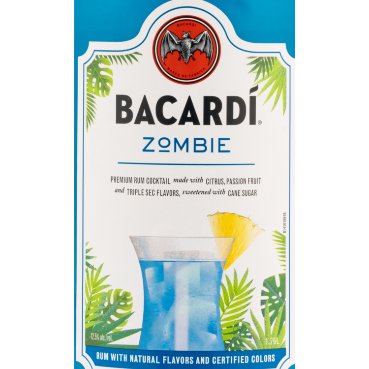 Bacardi Zombie Classic Cocktails 25 - 1.75L - Front Label