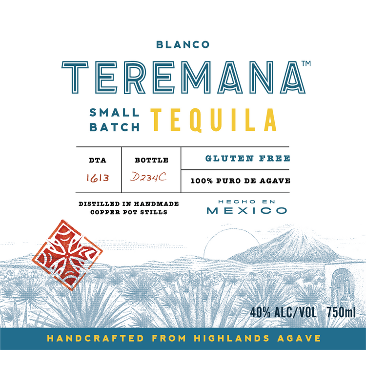 Teremana Tequila Blanco Small Batch 80 - 750ML - Front Label