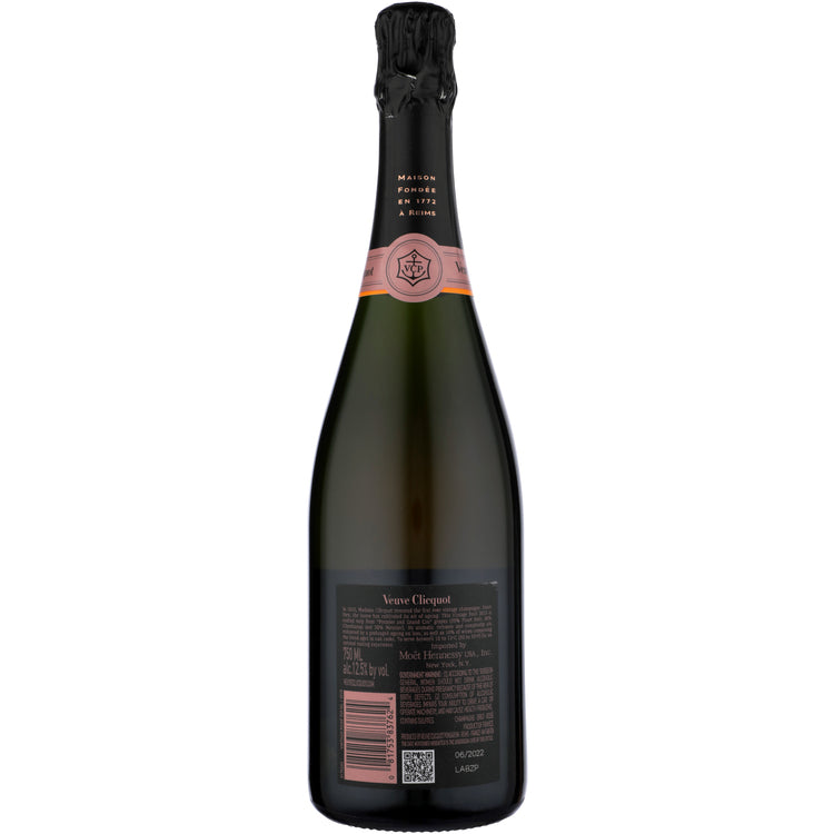 Veuve Clicquot Champagne Brut Rose Vintage 2015 W/ Gift Box - 750ML - Back