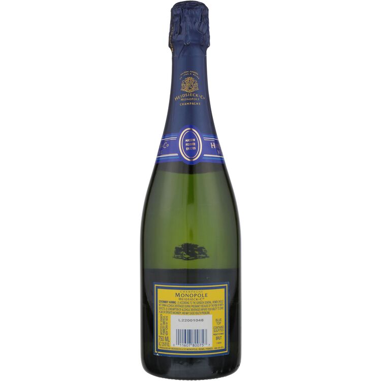 Heidsieck & Co. Monopole Champagne Brut Blue Top - 750ML - Back