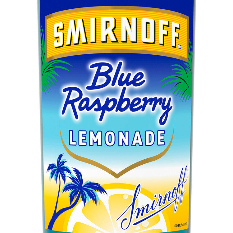 Smirnoff Raspberry Flavored Vodka Blue Raspberry Lemonade 60 - 750ML - Front Label
