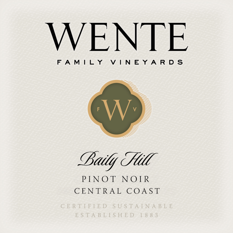 Wente Vineyards Pinot Noir Baily Hill Central Coast - 750ML - Front Label