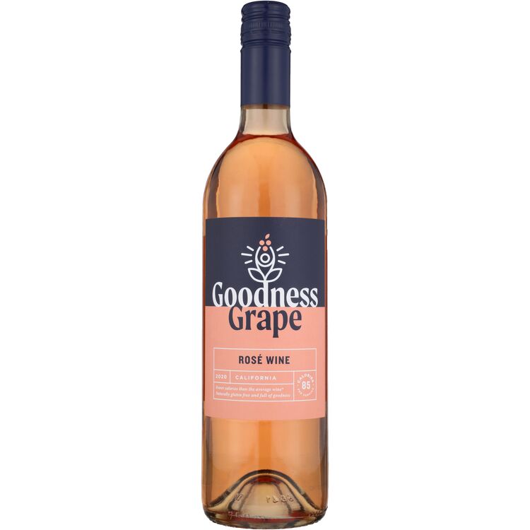 Goodness Grape Rose 85 Calories Per Serving California 2020 - 750ML - Front