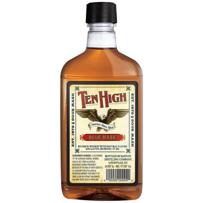 Ten High Straight Bourbon 80 - 375ML - Back