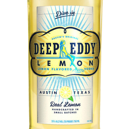 Deep Eddy Lemon Flavored Vodka 70 - 1.75L - Front Label