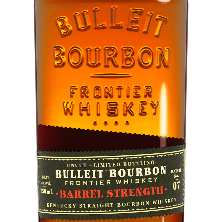 Bulleit Straight Bourbon Barrel Strength No. 8 Frontier Whiskey Uncut - 750ML - Front Label
