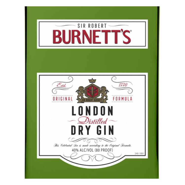 Burnett's London Dry Gin 80 - 1.75L - Front Label