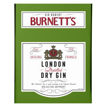 Burnett's London Dry Gin 80 - 1.75L - Front Label