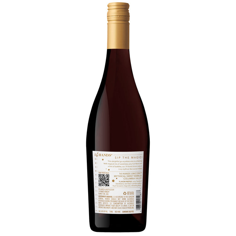 14 Hands Unicorn Mythical Sweet Bubbles Columbia Valley - 750ML - Back