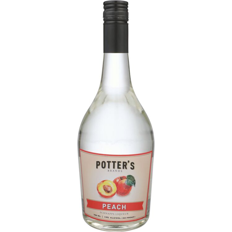Potter's Peach Schnapps 30 - 750ML - Front