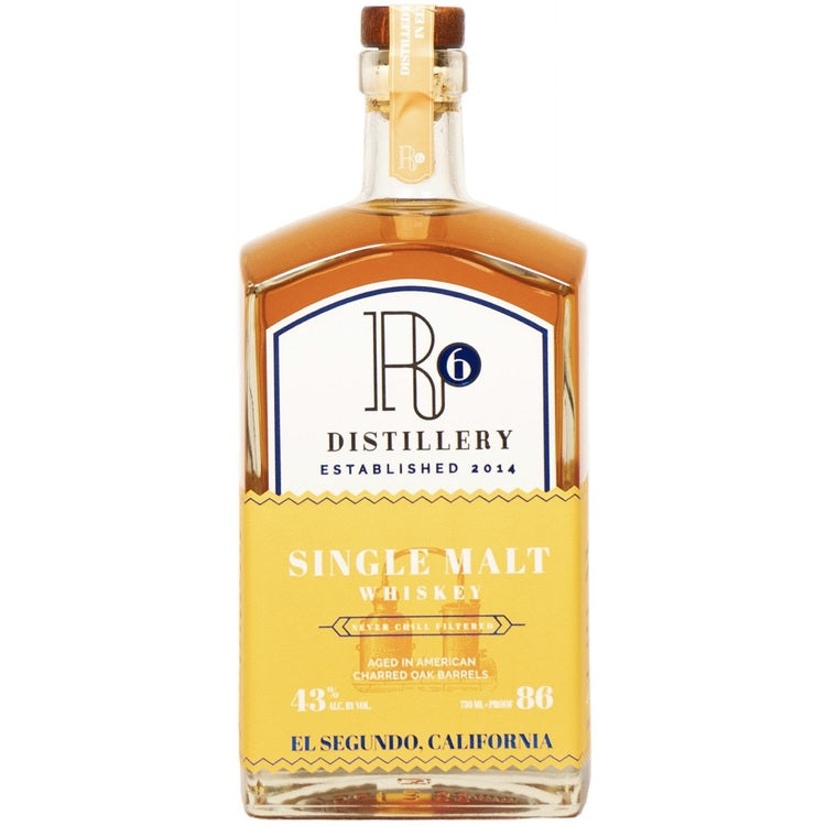 R6 Distillery Single Malt Whiskey 86 - 750ML - Front