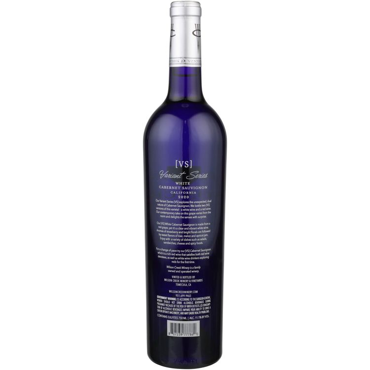 Wilson Creek White Cabernet Sauvignon Variant Series California - 750ML - Back