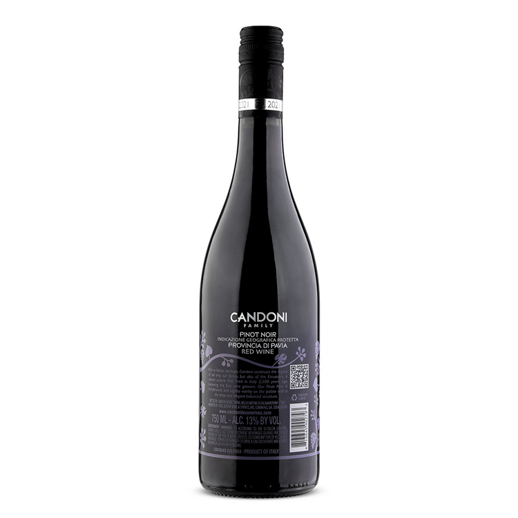 Candoni Pinot Noir Provincia Di Pavia - 750ML - Back