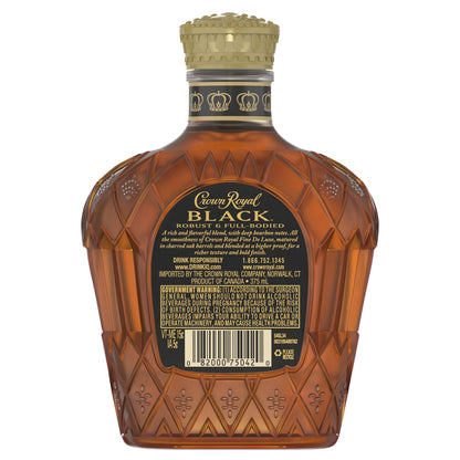 Crown Royal Canadian Whisky Black 90 - 375ML - Back