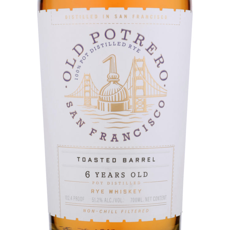 Old Potrero Rye Whiskey Toasted Barrel 6 Yr 102.4 - 700ML - Front Label