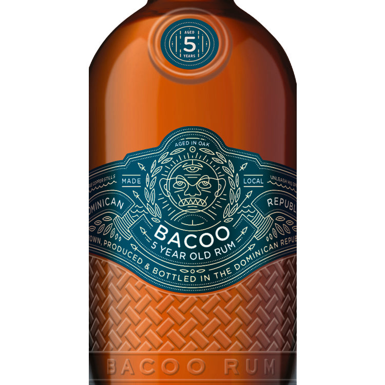 Bacoo Aged Rum 5 Yr 80 - 750ML - Front Label