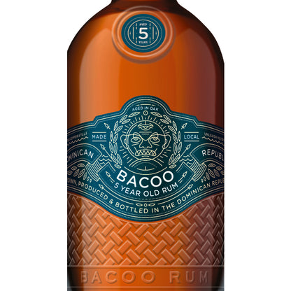 Bacoo Aged Rum 5 Yr 80 - 750ML - Front Label