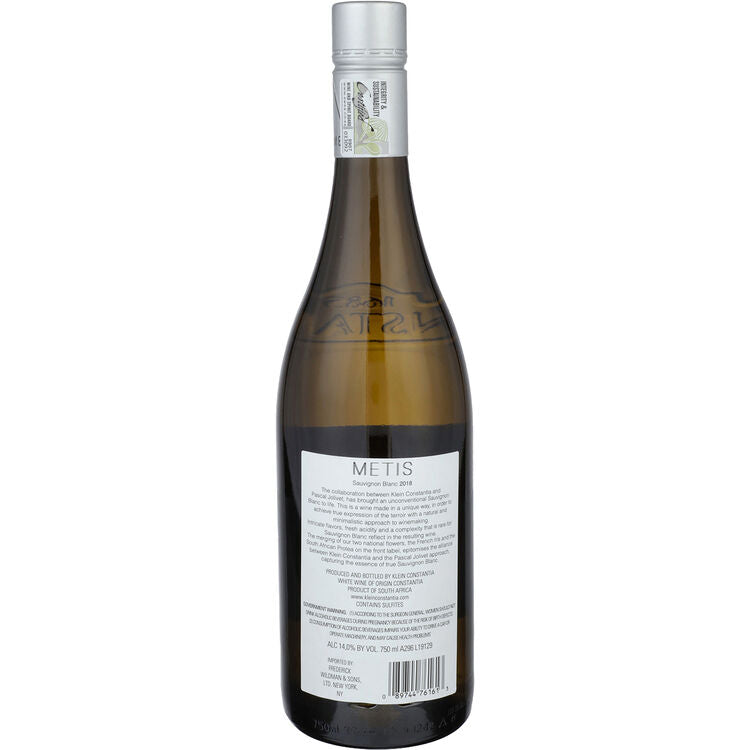 Metis Sauvignon Blanc Constantia 2022 - 750ML - Back