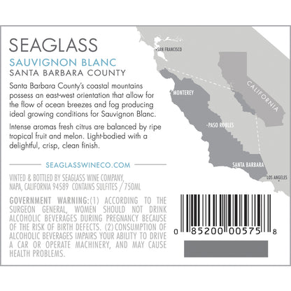 Seaglass Sauvignon Blanc Santa Barbara County - 750ML - Back Label