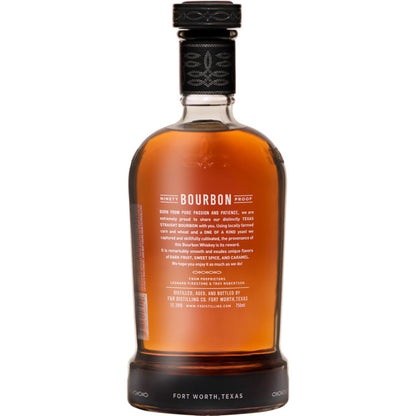 Tx Straight Bourbon 90 - 750ML - Back