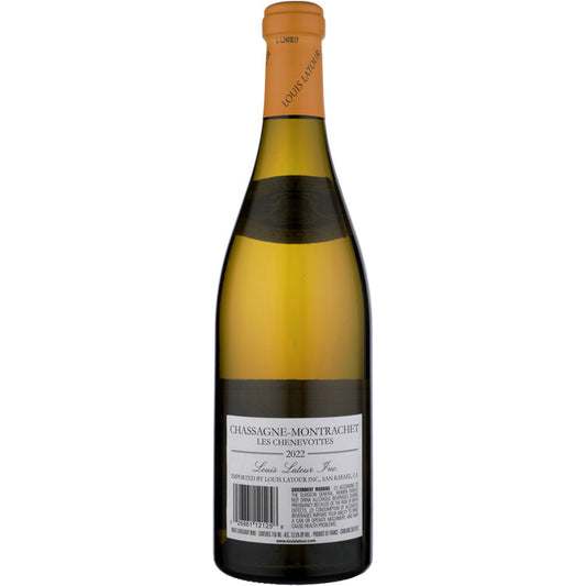Louis Latour Chassagne Montrachet Les Chenevottes Premier Cru 2022 - 750ML - Back