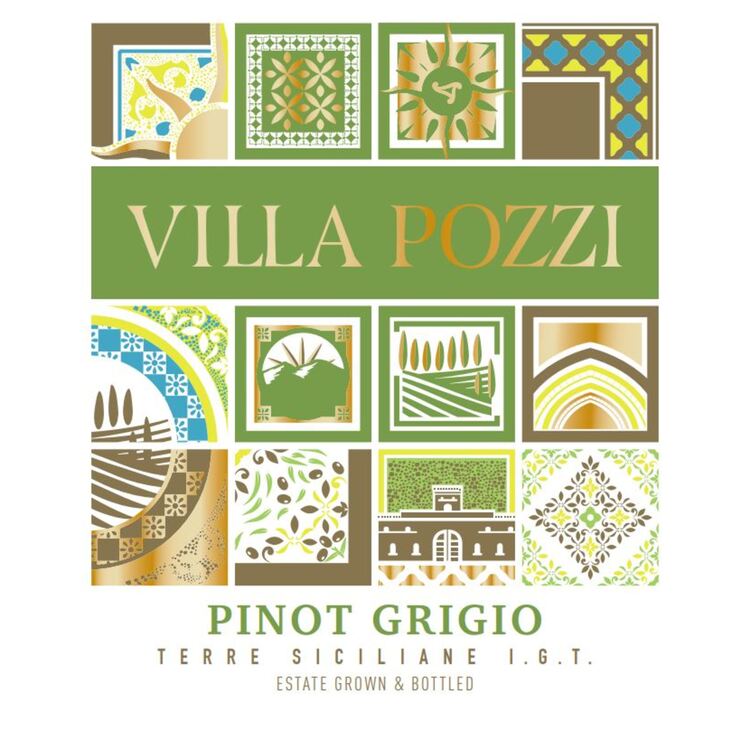 Villa Pozzi Pinot Grigio Terre Siciliane - 750ML - Front Label