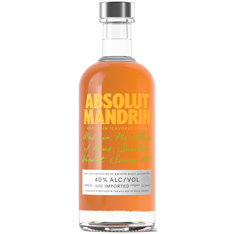 Absolut Orange Flavored Vodka Mandrin 80 - 375ML - Front