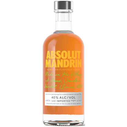 Absolut Orange Flavored Vodka Mandrin 80 - 375ML - Front