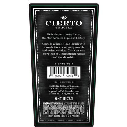 Cierto Tequila Extra Anejo Private Collection 80 - 750ML
