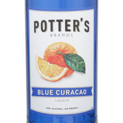 Potter's Blue Curacao 30 - 1.0L - Front Label
