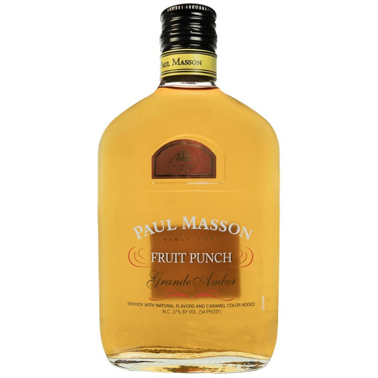Paul Masson Fruit Punch Flavored Brandy Grande Amber 54 - 375ML - Front