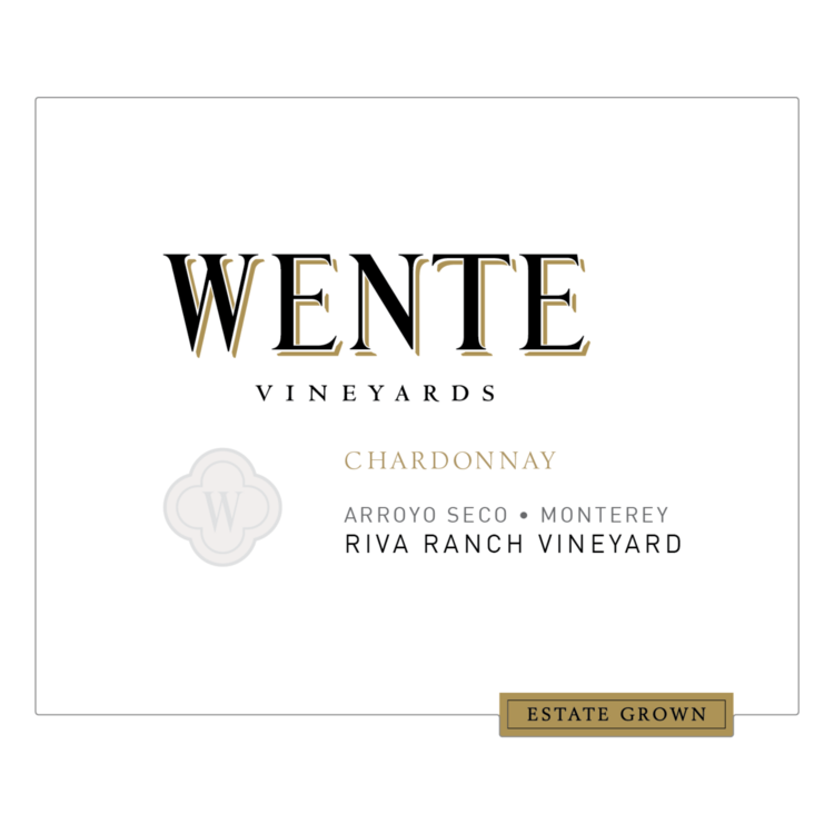 Wente Vineyards Chardonnay Riva Ranch Vineyard Arroyo Seco - 375ML - Front Label