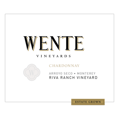 Wente Vineyards Chardonnay Riva Ranch Vineyard Arroyo Seco - 375ML - Front Label
