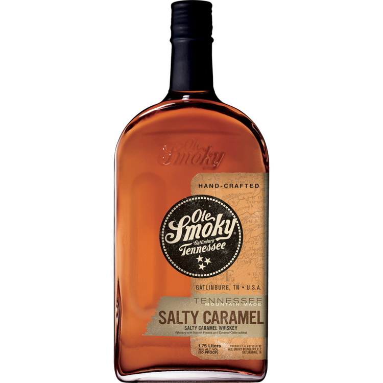 Ole Smoky Salty Caramel Flavored Whiskey Mountain Made 60 - 1.75L - Front