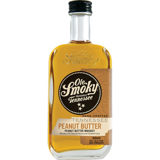 Ole Smoky Peanut Butter Flavored Whiskey Mountain Made 60 - 50ML - Front