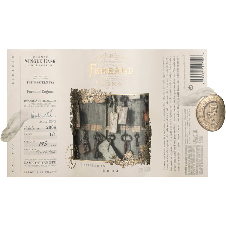 Ferrand Grande Champagne Cognac Single Cask Collection Cask Strength 1 - 750ML