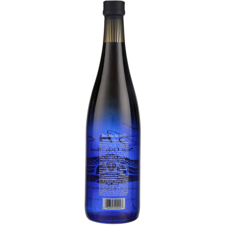 Sho Chiku Bai Junmai Daiginjo Sake Shirakabegura - 640ML - Back