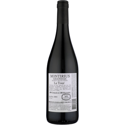 Montirius Gigondas La Tour 2021 - 750ML - Back