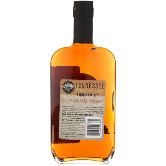 Ole Smoky Salty Caramel Flavored Whiskey Mountain Made 60 - 750ML - Back