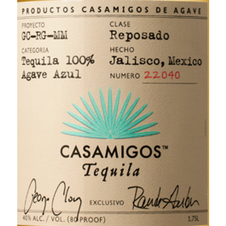 Casamigos Tequila Reposado 80 - 1.75L - Front Label
