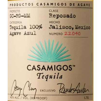 Casamigos Tequila Reposado 80 - 1.75L - Front Label