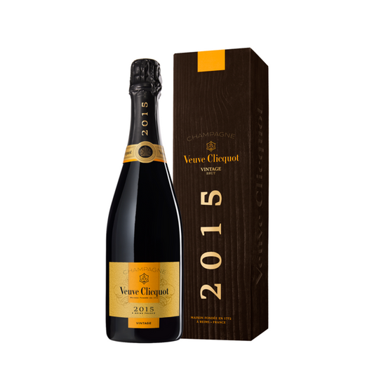 Veuve Clicquot Champagne Brut Vintage 2015 W/ Gift Box - 750ML - Front