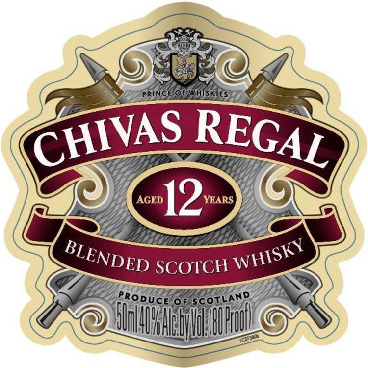Chivas Regal Blended Scotch 12 Yr 80 No Carton - 1.0L - Front Label