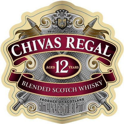 Chivas Regal Blended Scotch 12 Yr 80 No Carton - 1.0L - Front Label