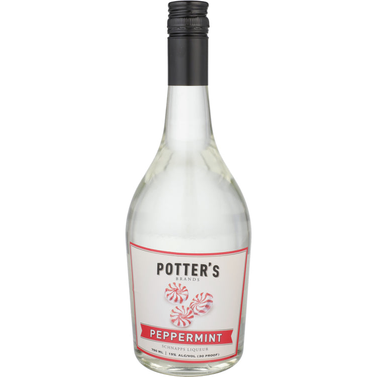 Potter's Peppermint Schnapps 30 - 750ML - Front