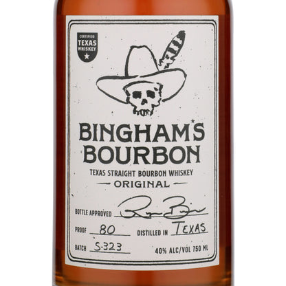 Binghams Bourbon Straight Bourbon Original 3 Yr 80 - 750ML - Front Label