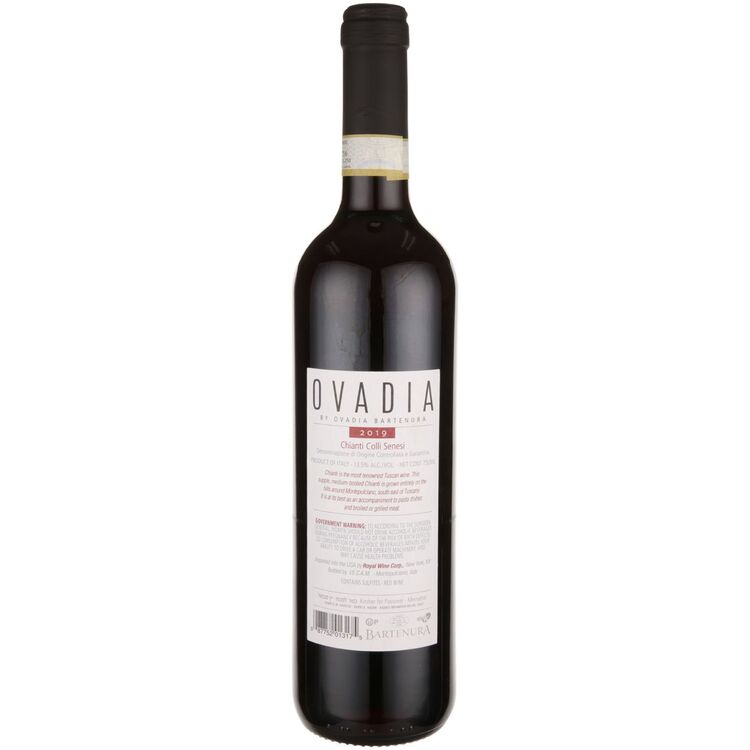 Ovadia Chianti Colli Senesi - 750ML - Back