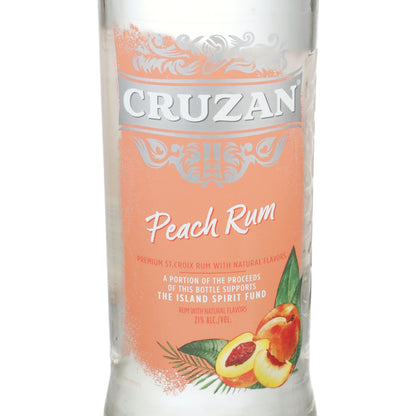 Cruzan Peach Flavored Rum 42 - 750ML - Front Label