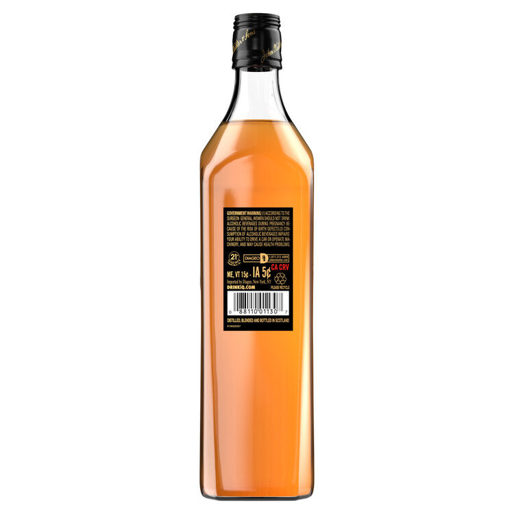 Johnnie Walker Blended Scotch Black Label 12 Yr 80 - 750ML - Back
