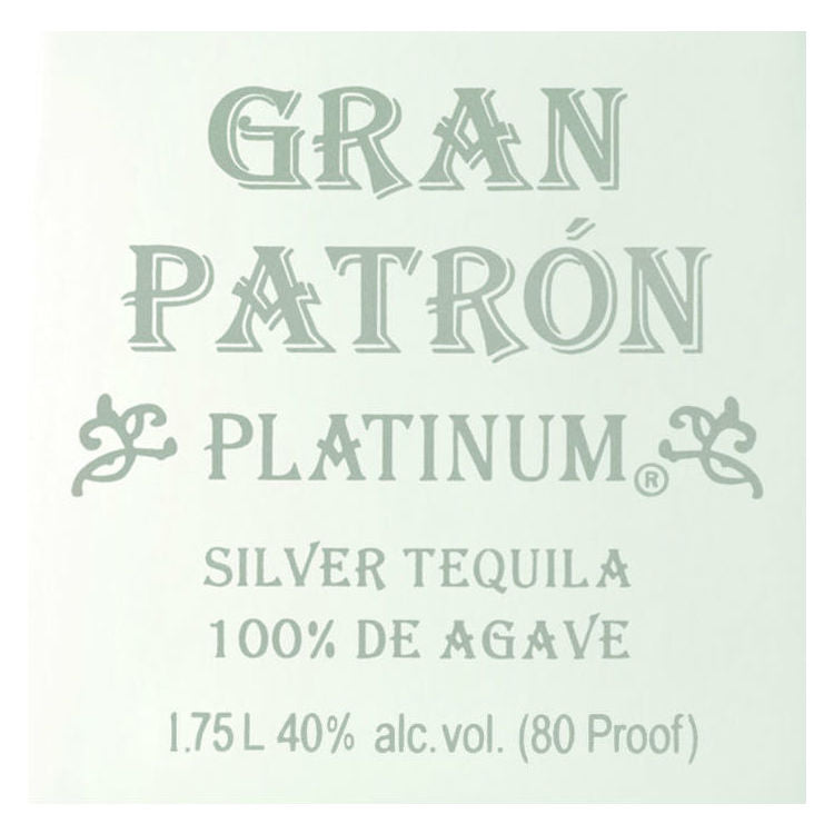 Gran Patron Tequila Gran Patron Platinum 80 - 1.75L - Back Label
